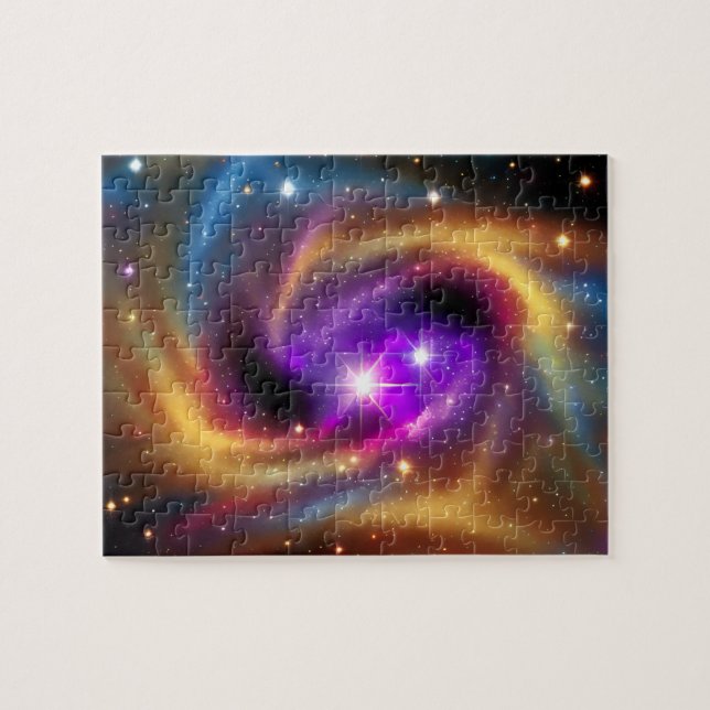 Kosmiskt radikant Indigo-Färg i Infinite Pussel (Horisontell)