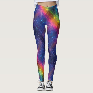 Kosmiskt Regnbågsgalax Reiki Helare Mystisk Kosmos Leggings