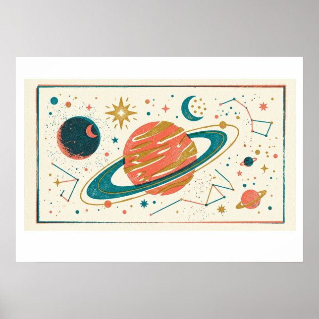 Kosmiskt Resa Poster (Framsidan)