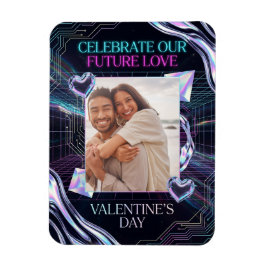 Kosmiskt Romantiskt Digitalt Kärleks Valentine-kor Magnet