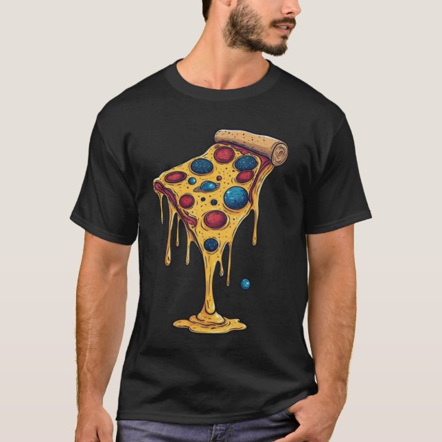 Kosmiskt rymdpizzabit Grafisk t-shirt - Smälter (Framsida)