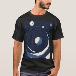 Kosmiskt rymdplanet månstjärnor astronomigåva Geom T Shirt