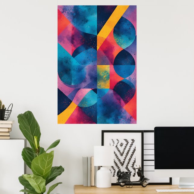 Kosmiskt sammansmältning i rörelse poster (Hemmakontoret)