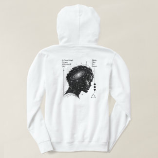 Kosmiskt sinne – klara tankar, oändligt universum hoodie