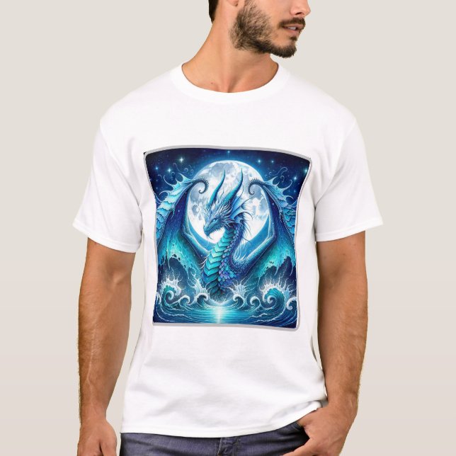 Kosmiskt sjödrake Basic T-Shirt (Framsida)