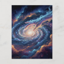 Kosmiskt skapelsehand — Surreal galaxkonst