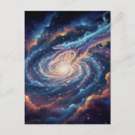 Kosmiskt skapelsehand — Surreal galaxkonst Vykort