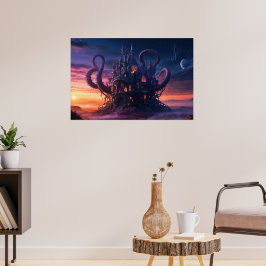 Kosmiskt Slott från Långt Förflutna Tidsåldrar Poster