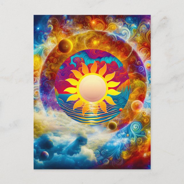 Kosmiskt Sol Vykort (Framsida)
