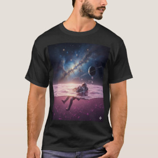 Kosmiskt Solnedgångsastronaut T-Shirt