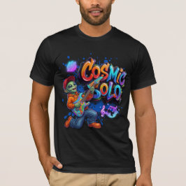 Kosmiskt Solo Alien Gitarrspelare Rymdmusik Konst T Shirt