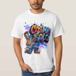 Kosmiskt Solo Alien Gitarrspelare Rymdmusik Konst T Shirt