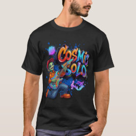 Kosmiskt Solo Alien Gitarrspelare Rymdmusik Konst T Shirt