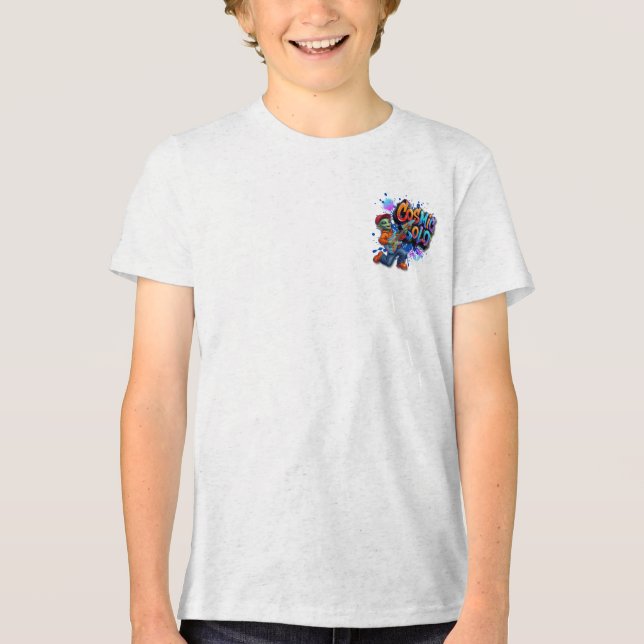 Kosmiskt Solo Alien Gitarrspelare Rymdmusik Konst T Shirt (Framsida)