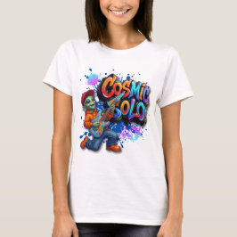 Kosmiskt Solo Alien Gitarrspelare Rymdmusik Konst T Shirt