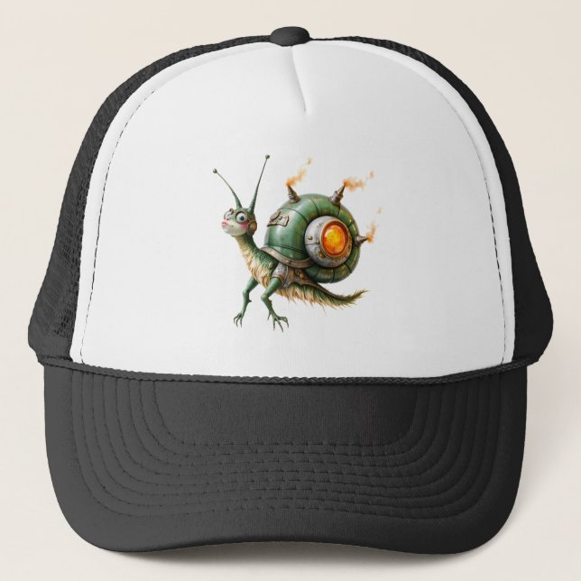 Kosmiskt Steampunk Snigelfågel – Neon Drömvarelse. Keps (Framsida)