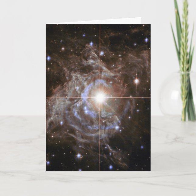Kosmiskt Stjärn Julkrans Kort (Framsida)