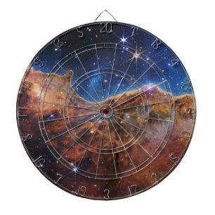 Kosmiskt stup Carina-nebulosan Rymd Webb-teleskope Darttavla