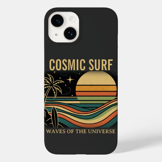 Kosmiskt Surf Retro Wave • Vintage Solnedgång Surf (Baksida)