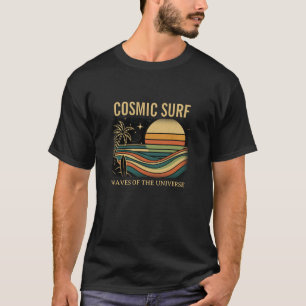 Kosmiskt Surf Retro Wave • Vintage Solnedgång Surf T Shirt