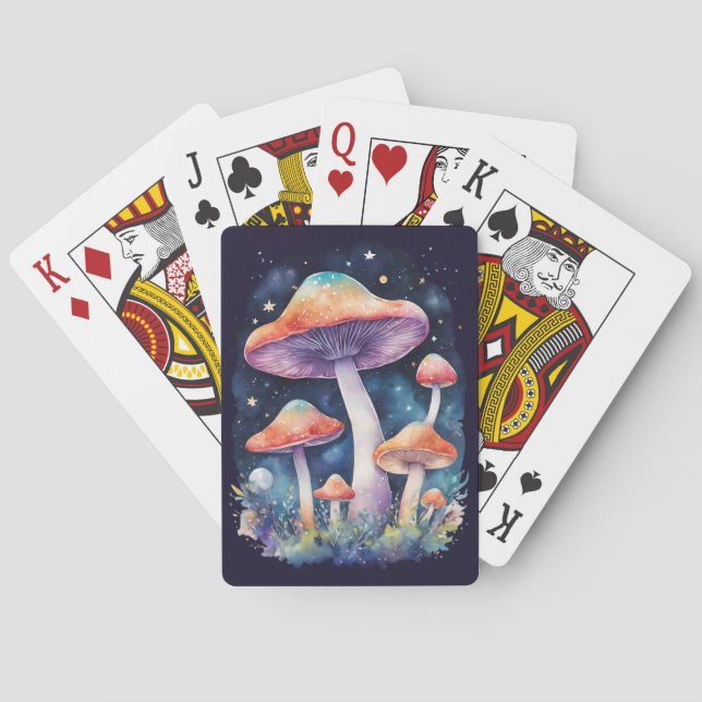 Kosmiskt Svamp-vattenkonst-stil Casinokort (Baksidan)