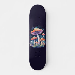 Kosmiskt Svampvattenfärgskonststil Mini Skateboard Bräda 18,5 Cm