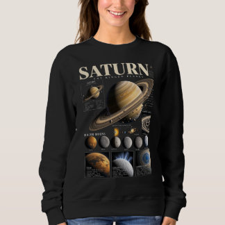 Kosmiskt sweatshirt | Vintage Saturn Planet Rymden T Shirt
