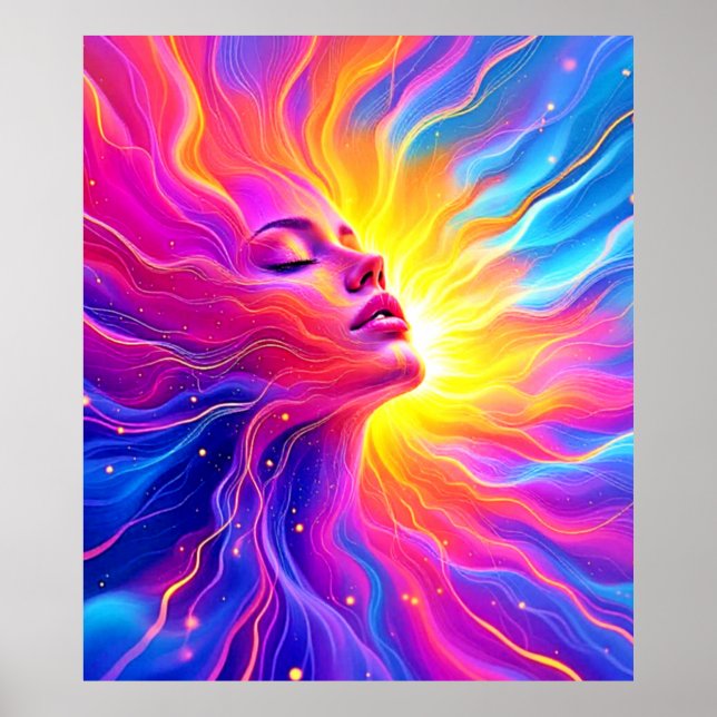 Kosmiskt tänkande grafik poster (Framsidan)