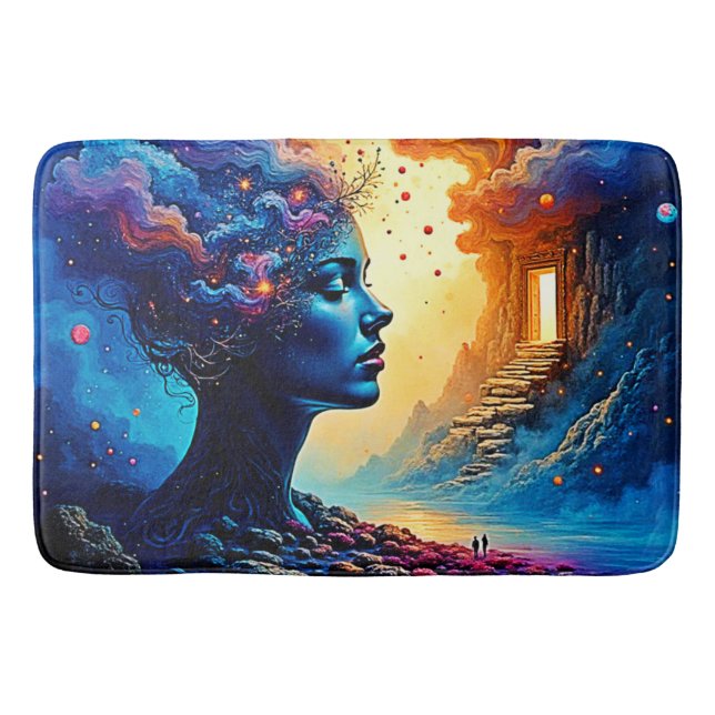 Kosmiskt tänkesätt badrumsmatta (Framsidan)