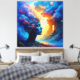 Kosmiskt tänkesätt canvastryck