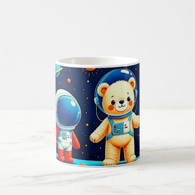 Kosmiskt Teddy Raket Kaffemugg (Center)