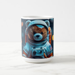 Kosmiskt teddybjörnastronaut kaffemugg