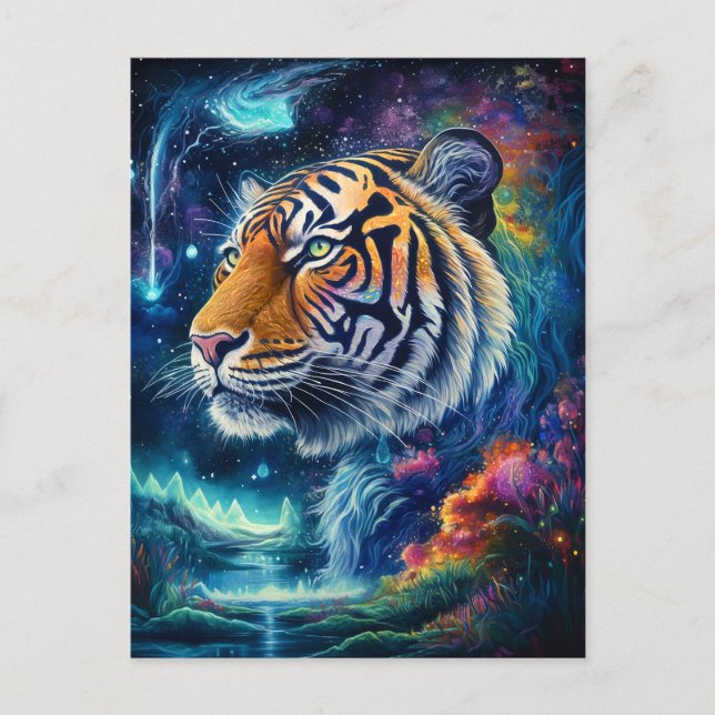 Kosmiskt Tiger Vykort (Framsida)