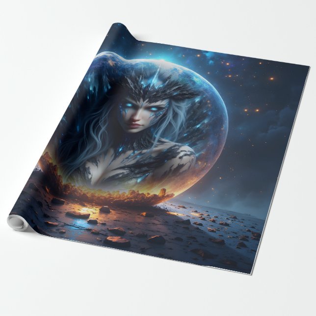 Kosmiskt trollkvinna – Född från stjärnsfären. Presentpapper (Utrullad)