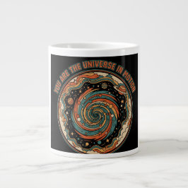 Kosmiskt universum i rörelse - Retro estetisk anda Jumbo Mugg