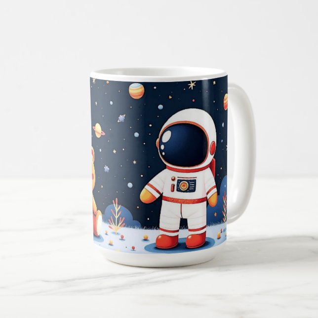 Kosmiskt Utforskande Barn Astronaut Kaffemugg (Framsida höger)