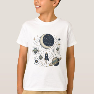 Kosmiskt Utforskarbarn T-Shirt | Rymdäventyr Du