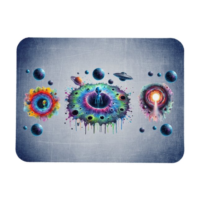 Kosmiskt utomjordiska världar magnet (Horisontell)