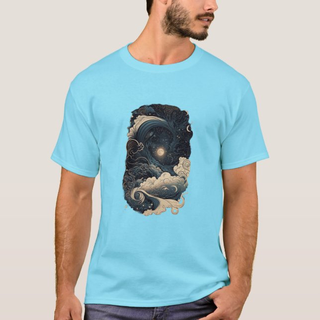 Kosmiskt vågor. t shirt (Framsida)