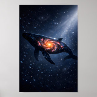 Kosmiskt valgalaxväggkonstplakat poster