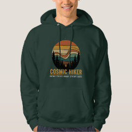 Kosmiskt vandrarrörelse Retro 70-talets solnedgång Hoodie
