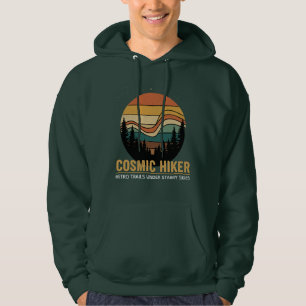 Kosmiskt vandrarrörelse Retro 70-talets solnedgång Hoodie