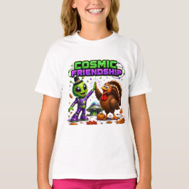 Kosmiskt Vänskapstackelsedags Utländsk Kalkon T Shirt