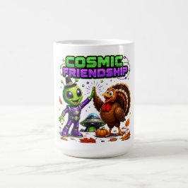 Kosmiskt Vänskapstackelsedags Utomjording Kalkon Kaffemugg