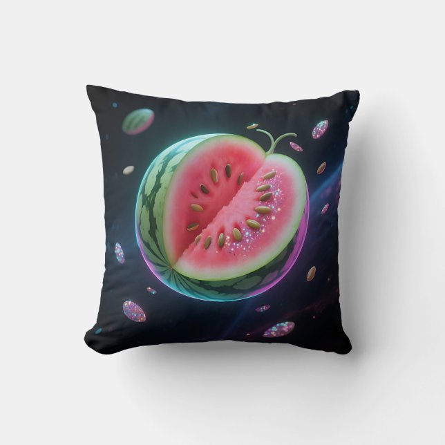 Kosmiskt vattenmelonsegment kudde (Framsida)