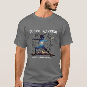 Kosmiskt Yoga Krigare Galax Kropp Stellning T Shirt