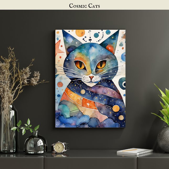 Kosmisvart kattkonst Celestial Cat Magic Spirit Poster (Skapare uppladdad)