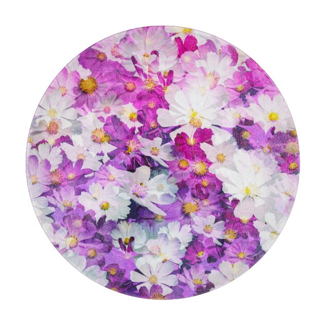 Kosmoblommor: blommigtens rosa lila - bakgrund (Framsidan)