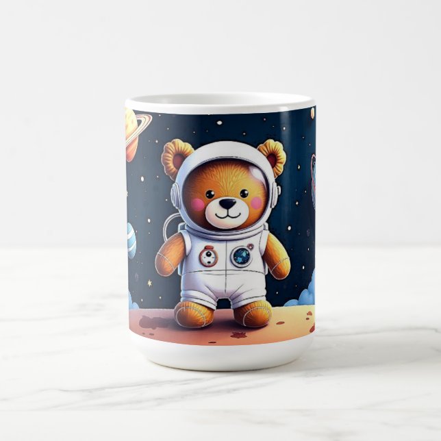 Kosmonaut Björn för Kyskt Kram Kaffemugg (Center)