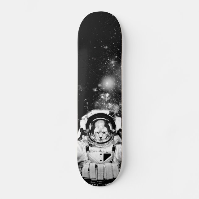 Kosmonaut Cat Skateboard Deck (Framsida)